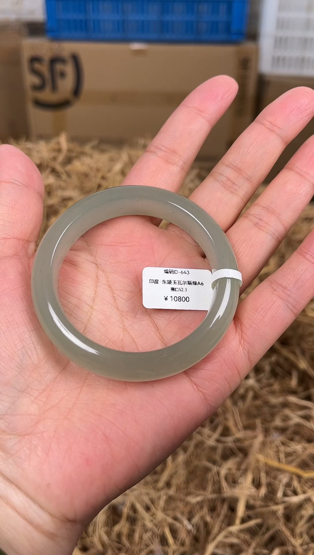 未镶嵌手镯石英质玉编码D643