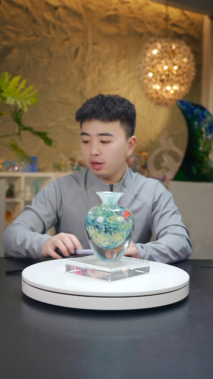 手工艺品琉璃莫奈花园设计款香薰瓶
