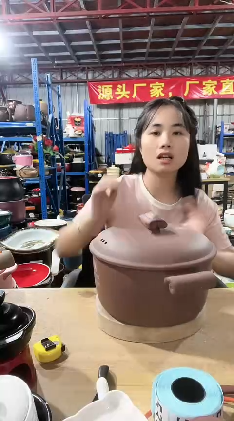 陶瑕疵4.5原陶锅带盖