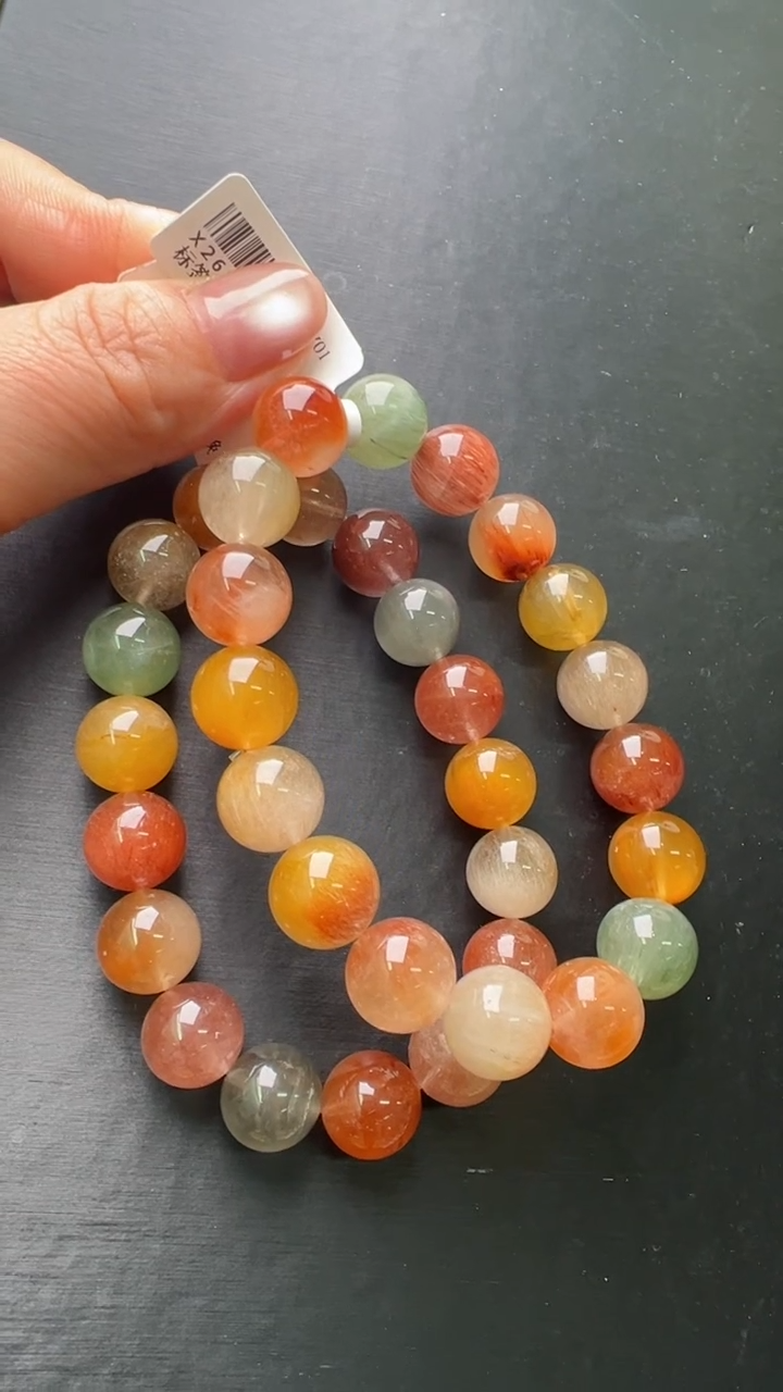 【闪购商品】水晶手串未镶嵌彩兔毛手串12m+多样性发一X26891