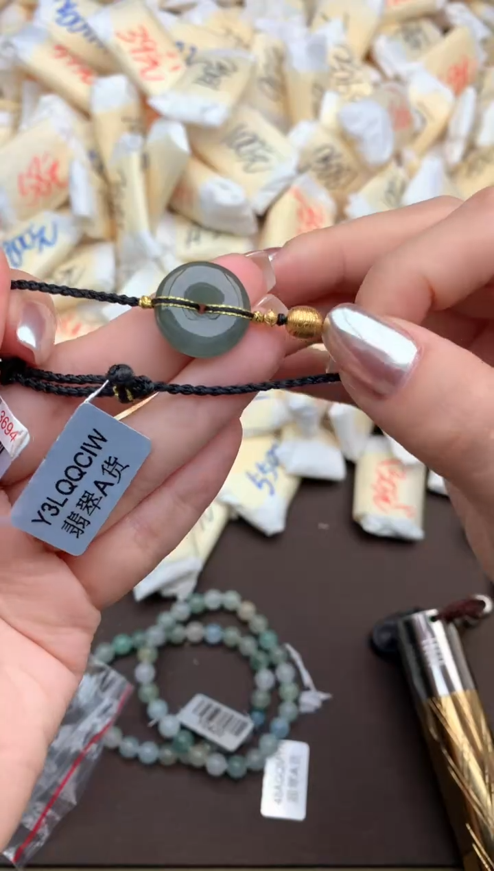 【闪购商品】翡翠手绳银S925镶嵌一