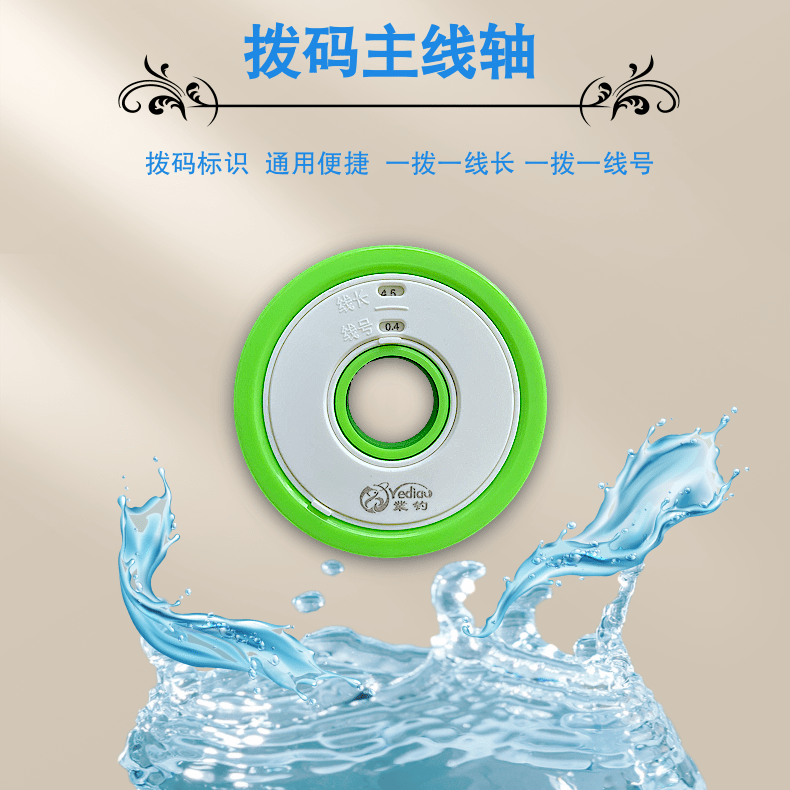 专利拨码主线轴体验版2个防水耐磨便捷户外钓具