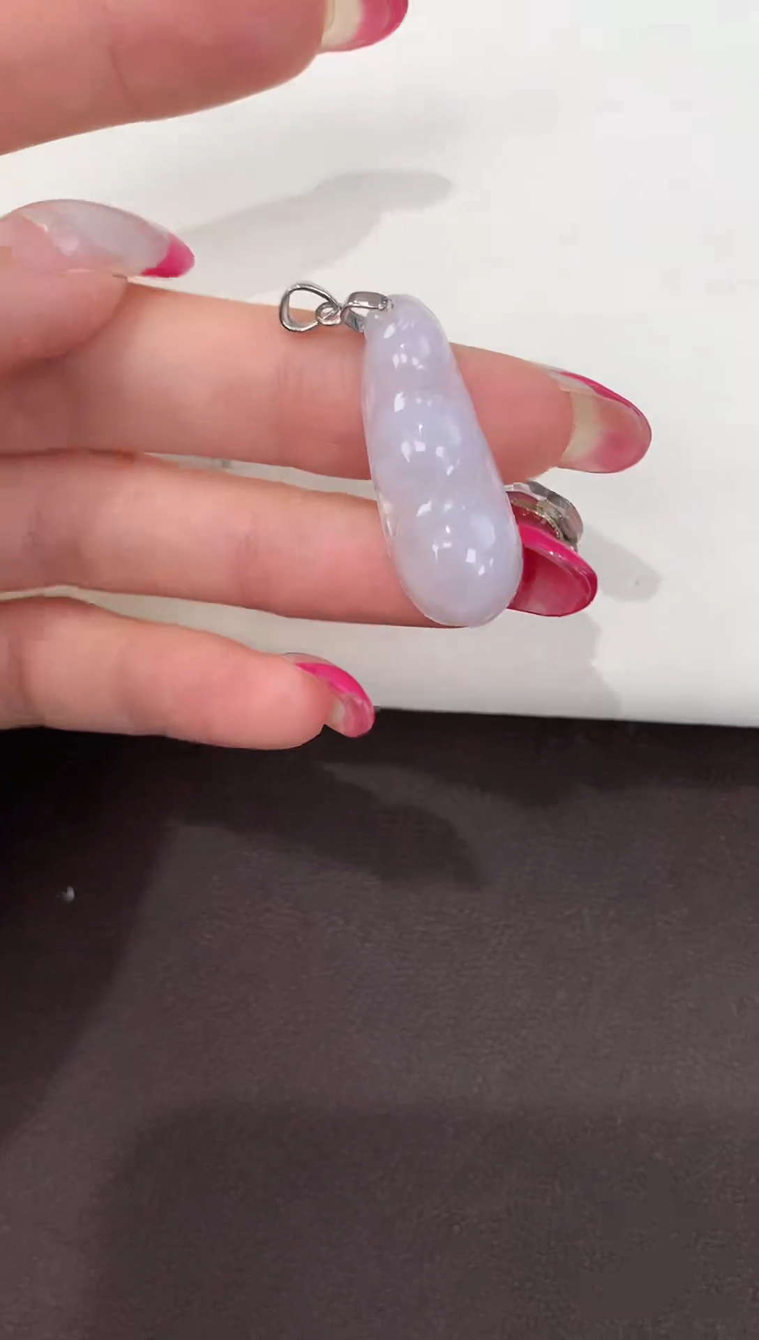 颈饰银S925镶嵌翡翠天然缅甸a货翡翠