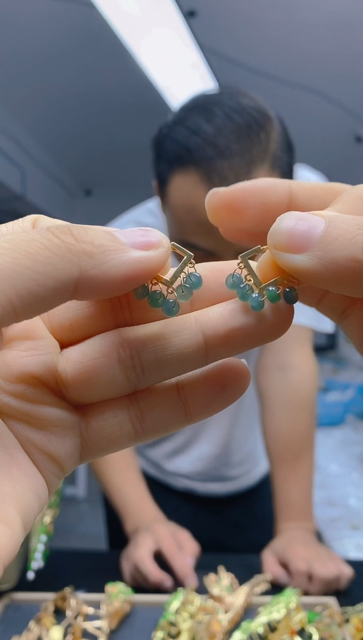 【闪购商品】翡翠耳饰合金088翡翠耳包