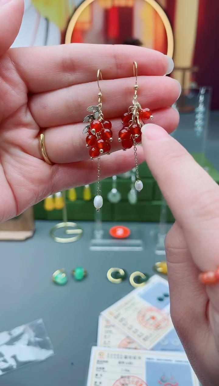 未镶嵌耳饰玛瑙/玉髓9170000