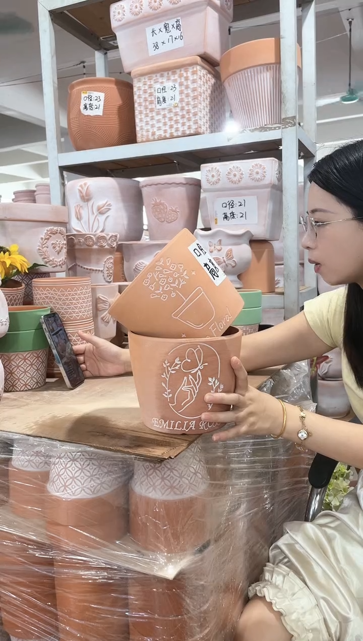 擦白盆花＋手捧蝴蝶口16-14