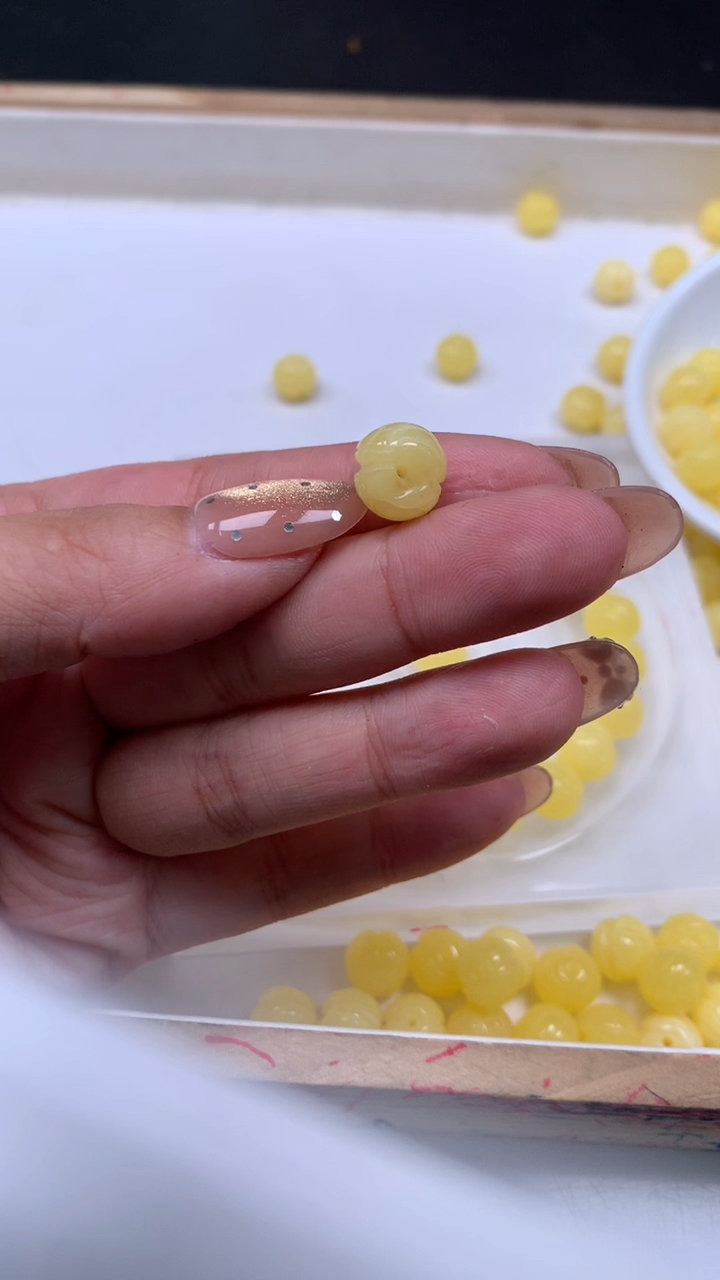 裸石蜜蜡未镶嵌M100 蜜蜡 双面富甲10mm10个8元