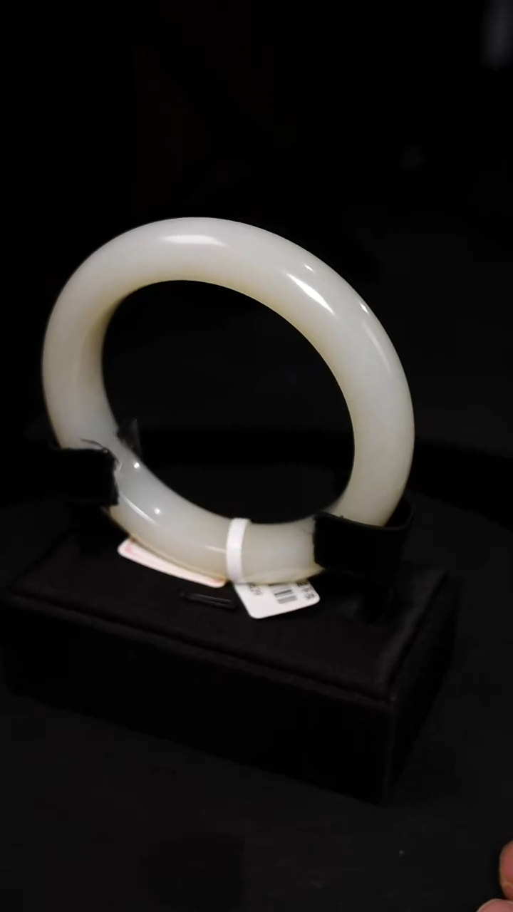 和田玉手镯未镶嵌和田玉白玉手镯59.2圈