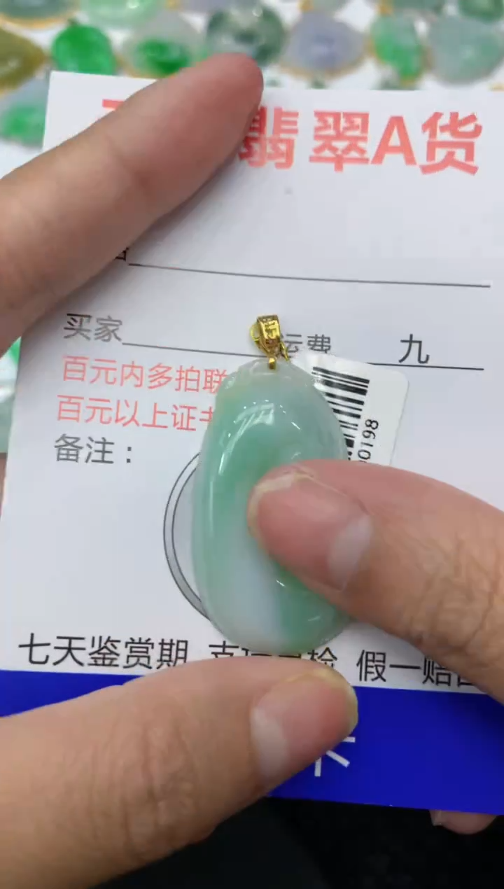【闪购商品】翡翠颈饰18K金镶嵌11111111111