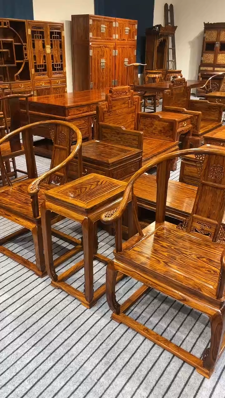 花梨木类枫*飘花梨木皇宫椅家具改价链接