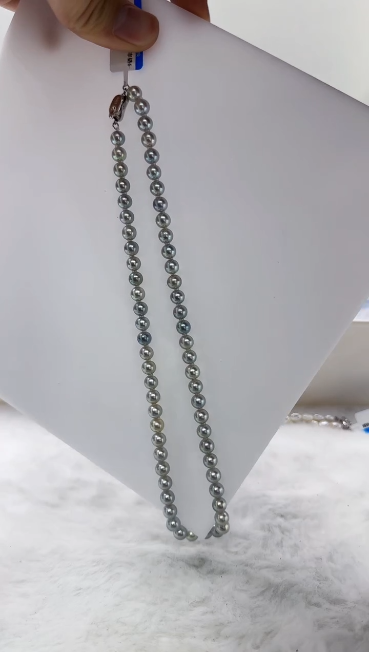 【闪购商品】海水珍珠DA银S925镶嵌t914 灰珠串7【亏本】