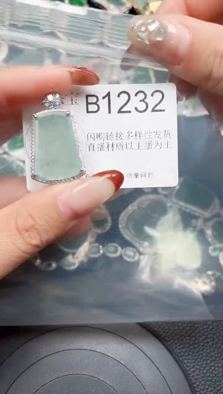 【闪购商品】翡翠颈饰未镶嵌赠皮绳1232