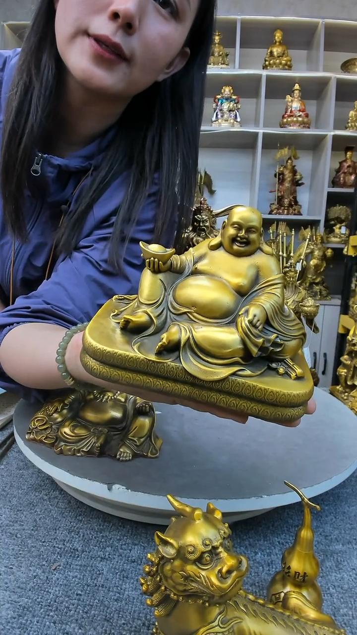 黄铜弥勒佛铜摆件