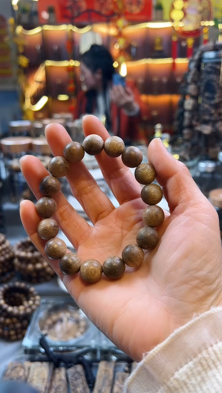 【闪购商品】沉香手串柬埔寨菩萨棋圆珠单圈