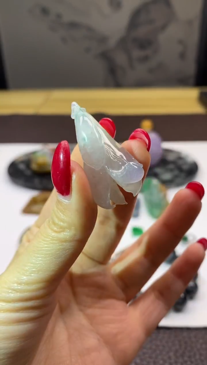 未镶嵌挂件翡翠玉兰花