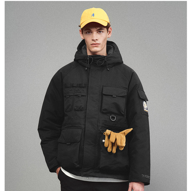 Teenie Weenie小熊男装户外工装三防厚款中长款羽绒服TNJD258C11I