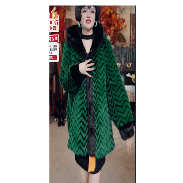 人造皮草 881   时尚气质轻奢中长款女神韩版外套