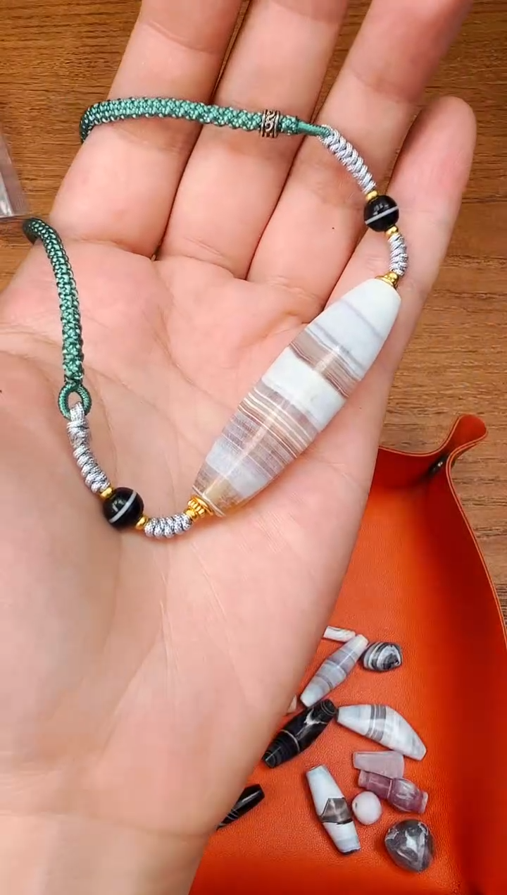 玛瑙/玉髓颈饰未镶嵌【 西亚珠饰 】配珠