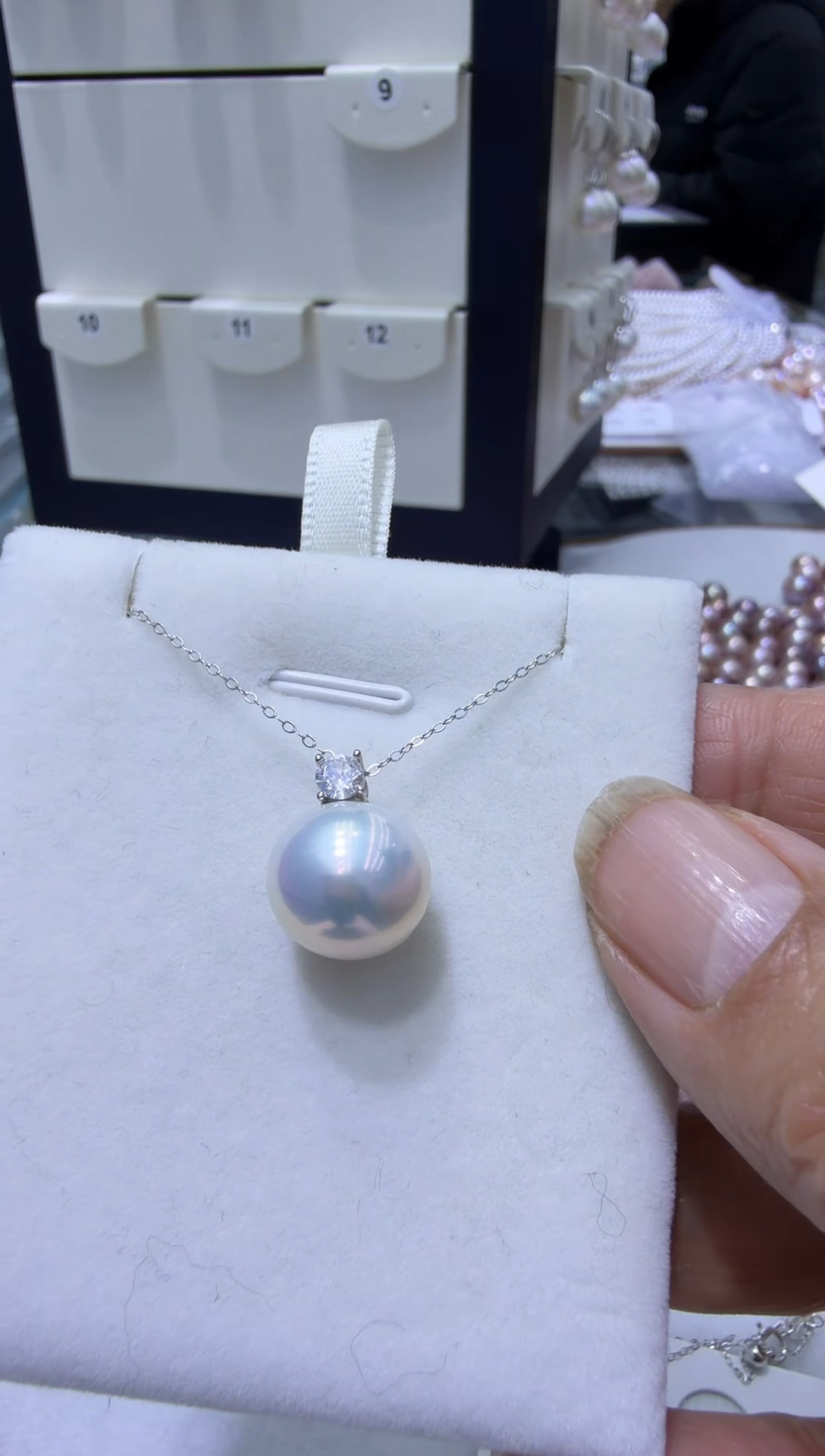 吊坠(赠链)未镶嵌淡水珍珠戴妃白珠12.7mm