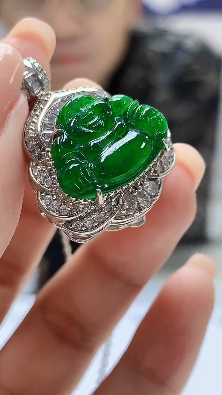 定制翡翠未镶嵌5159xx-毛货挂件46赠珠链