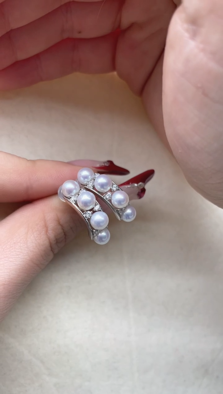 【闪购商品】淡水珍珠耳饰银S925镶嵌A22