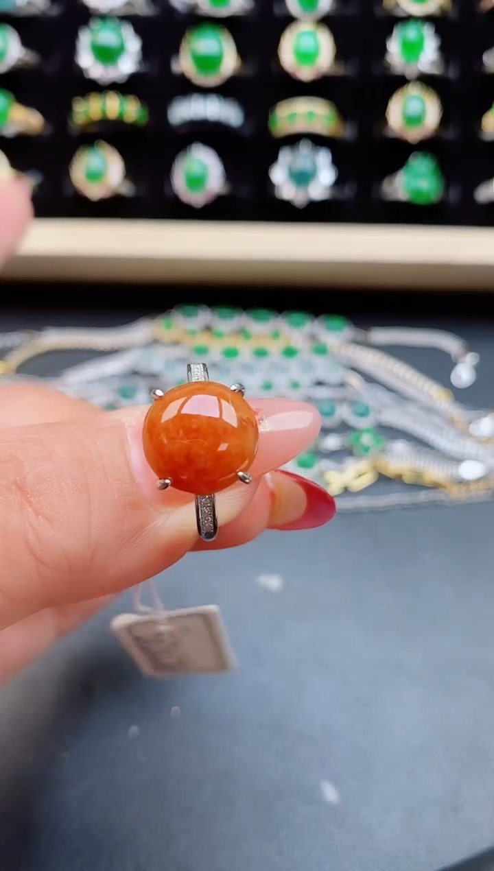 【闪购商品】翡翠戒指银S925镶嵌805850