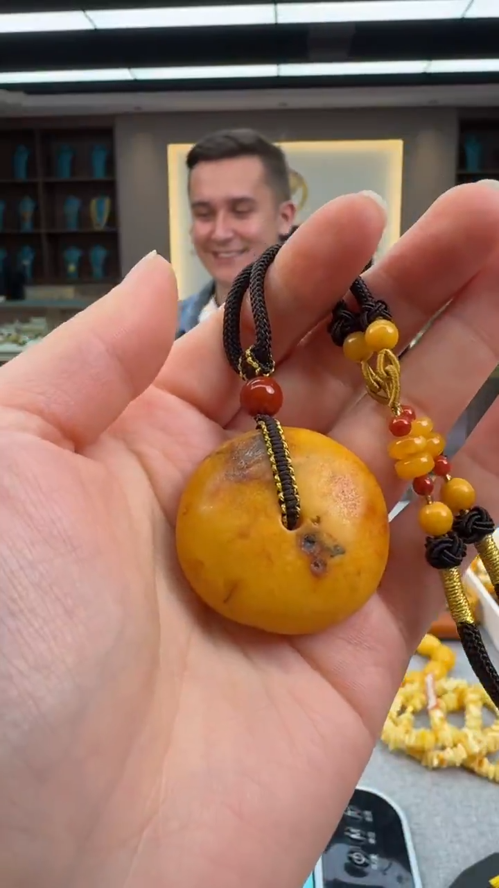 【闪购商品】琥珀颈饰未镶嵌序列号092