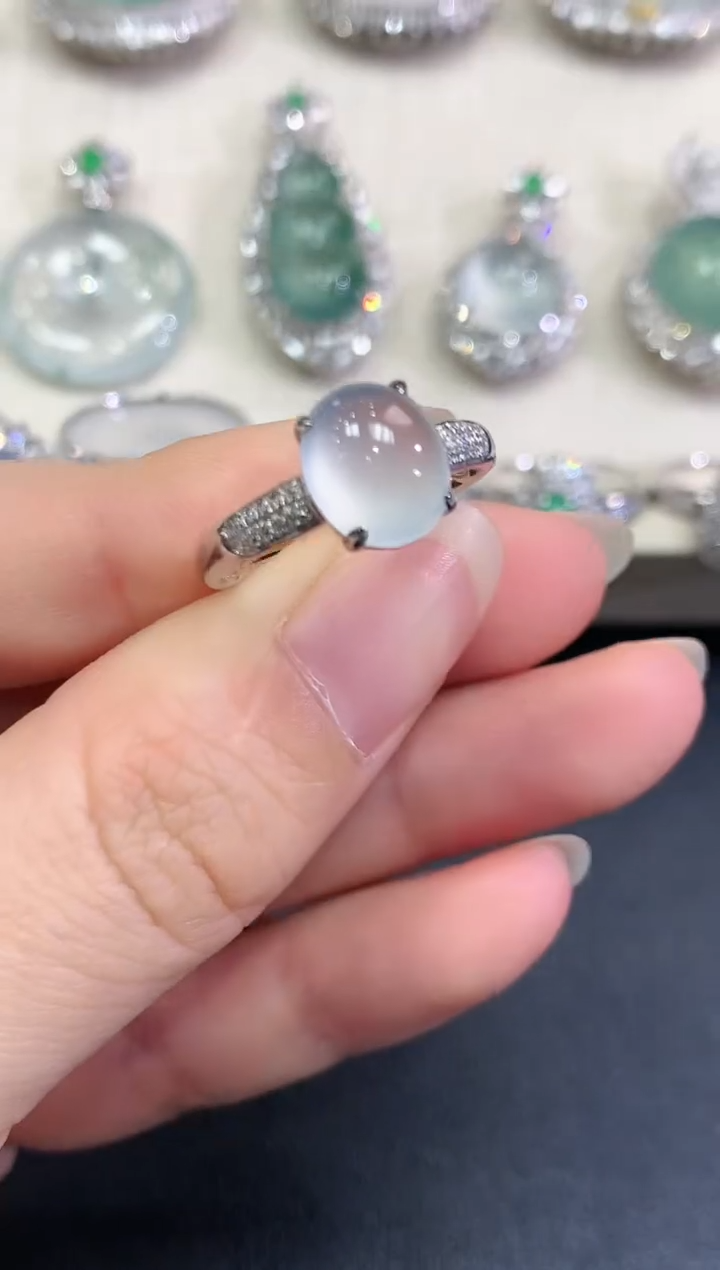 【闪购商品】翡翠戒指18K金镶嵌b73多样性一件发货