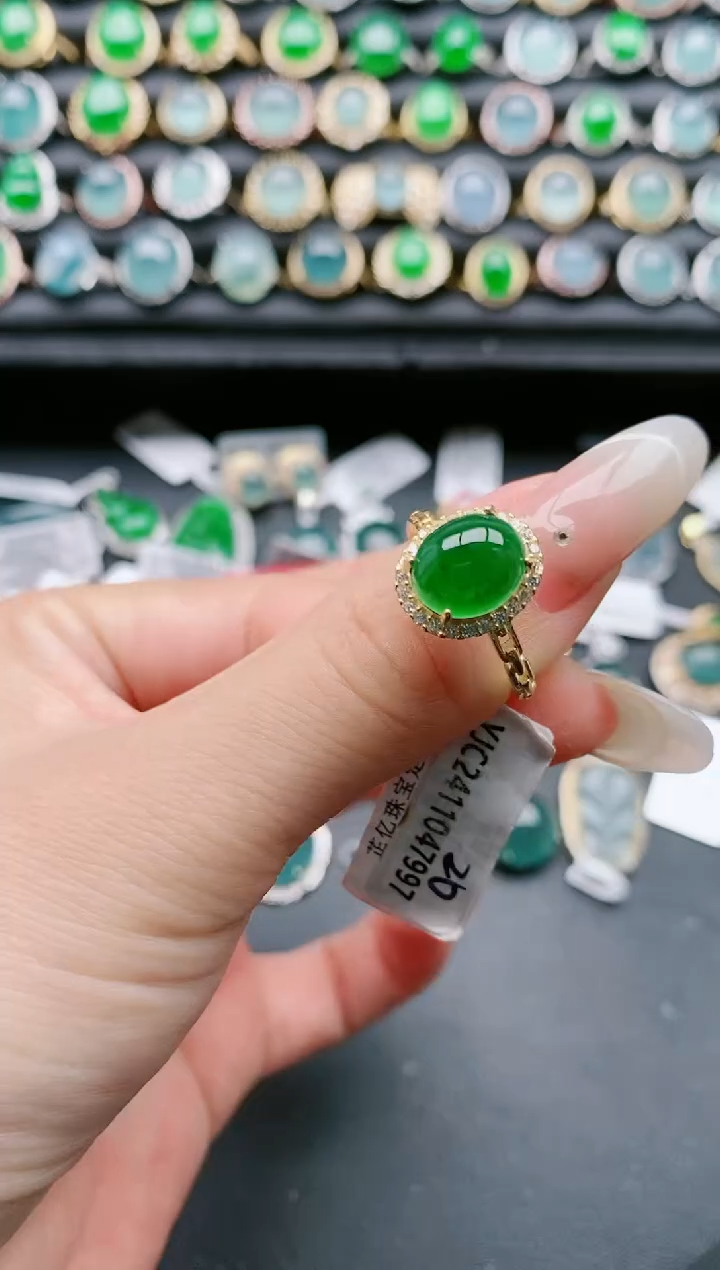 【闪购商品】翡翠戒指银S925镶嵌1111111