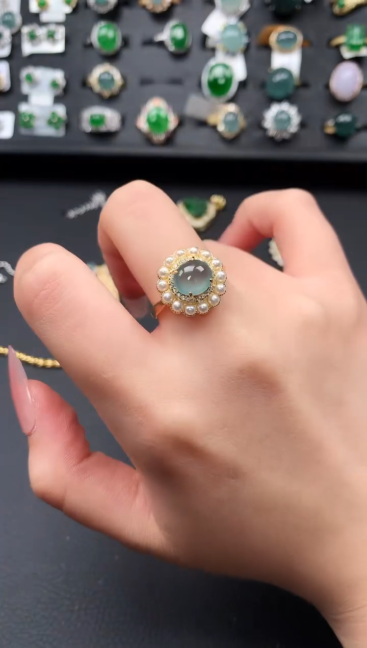 【闪购商品】翡翠戒指银S925镶嵌5614124