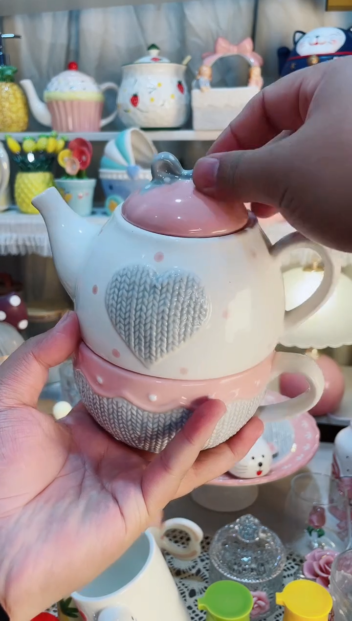 【闪购商品】瓷片一壶一杯 发货快质量好