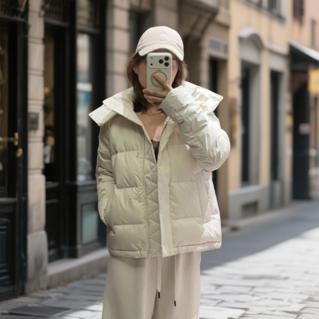 章鱼五格泡芙羽绒服一毛一样