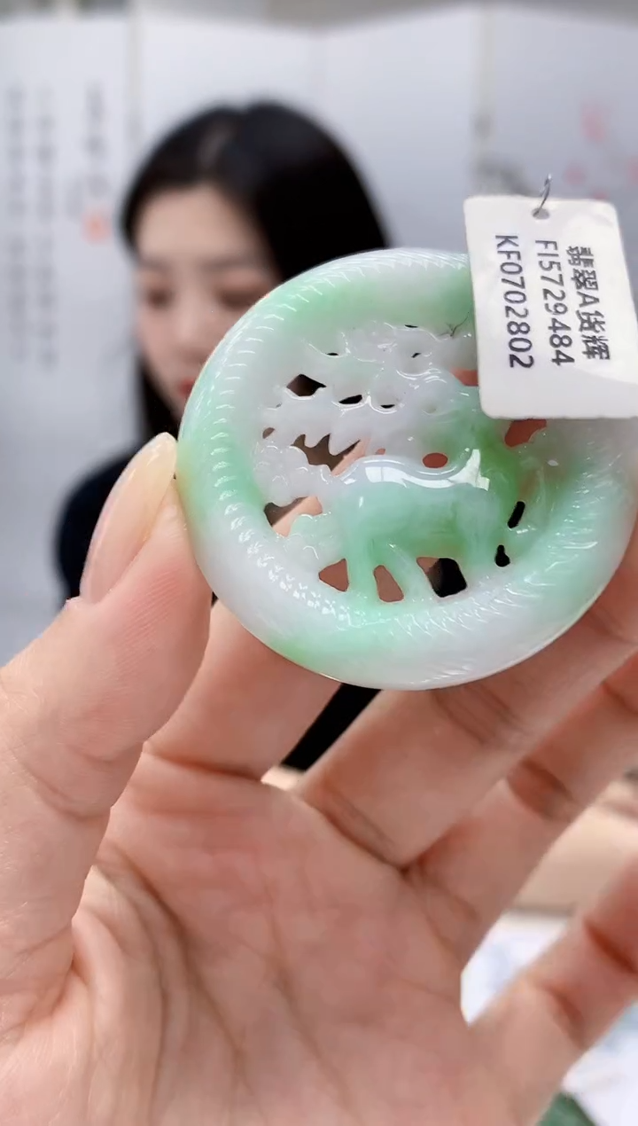 【闪购商品】定制翡翠未镶嵌0405lr-毛货挂件24