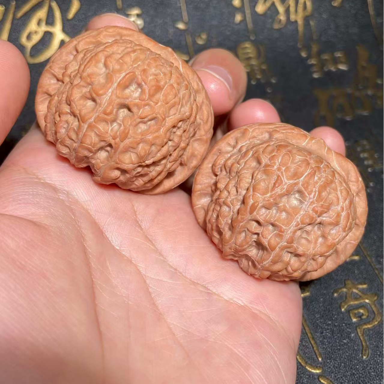 文玩核桃把件血麒麟边41.5肚41.5高33