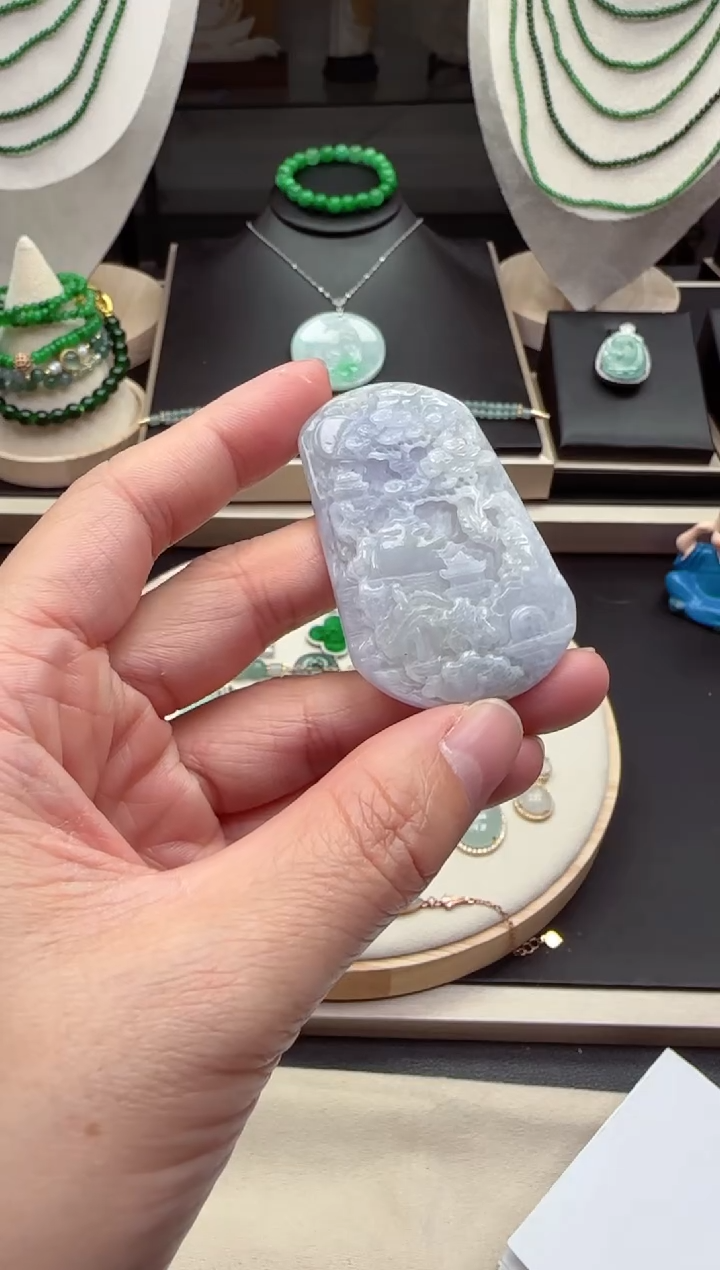 【闪购商品】翡翠吊坠(不含链)未镶嵌【海莎一口翠】翡翠挂件1