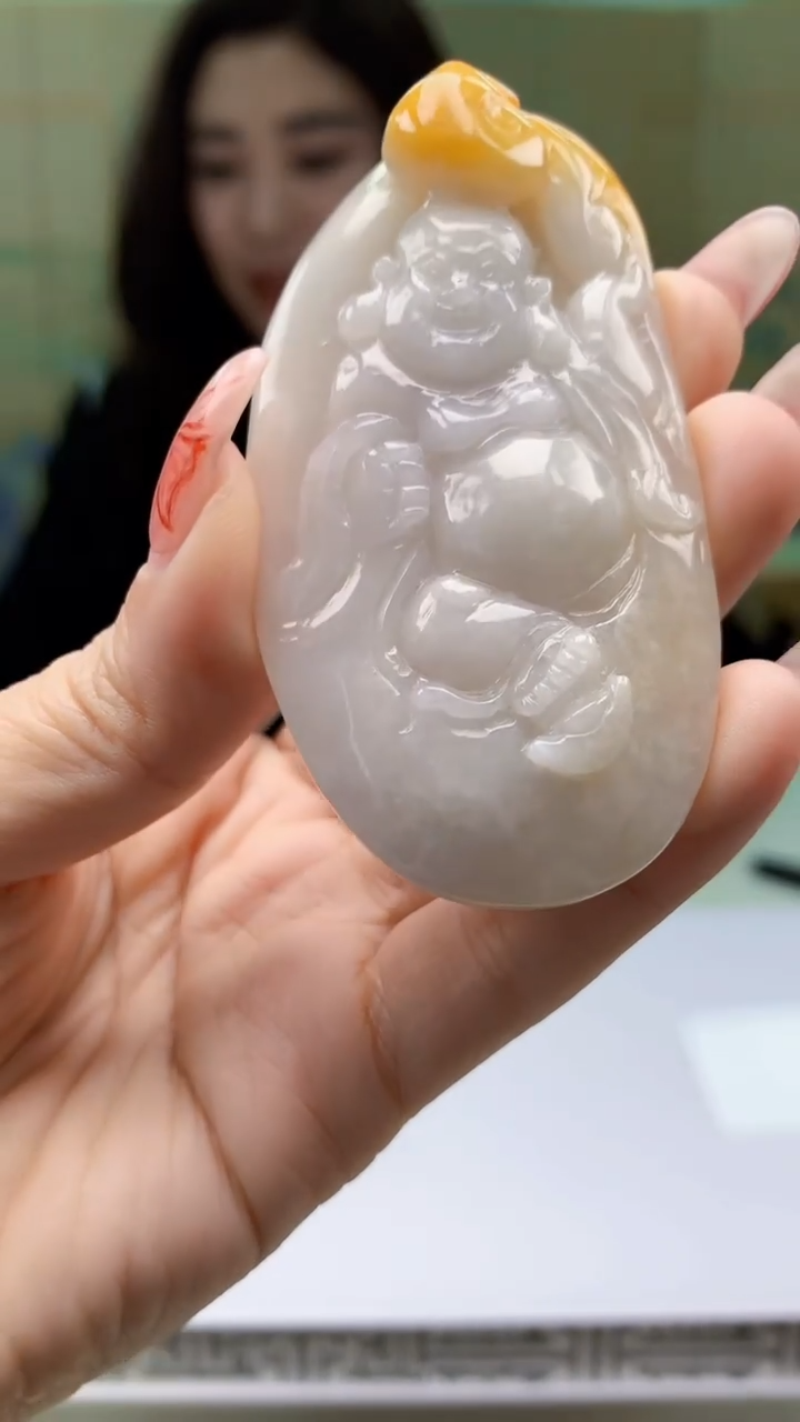 【闪购商品】定制翡翠未镶嵌4829ty-毛货挂件25