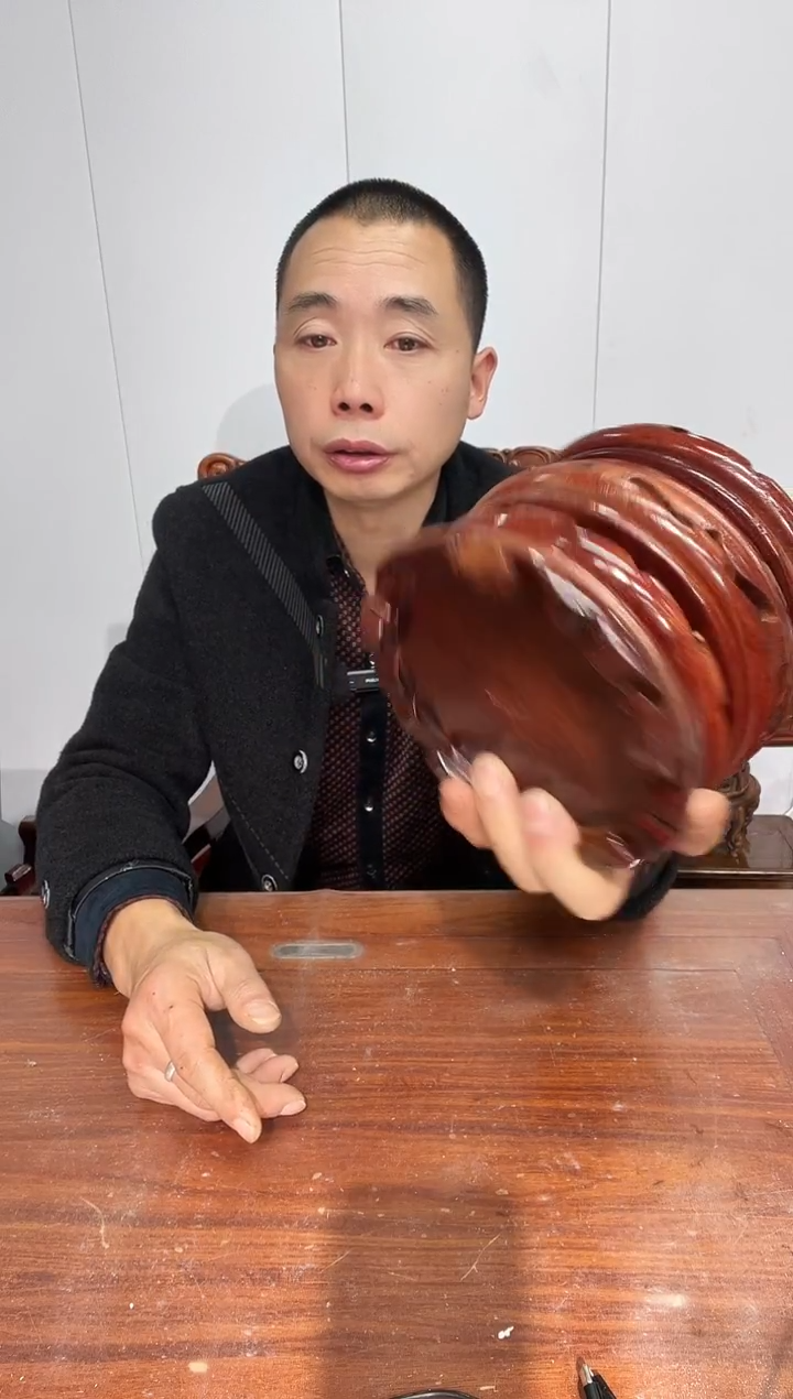 木腊*瑕疵处理非花整木红圆14*15*2.6   五个