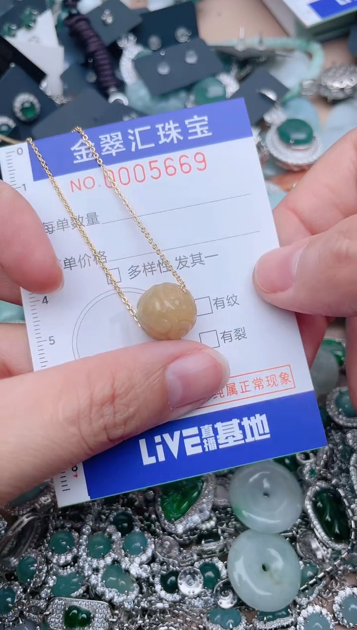 翡翠未镶嵌颈饰5669....