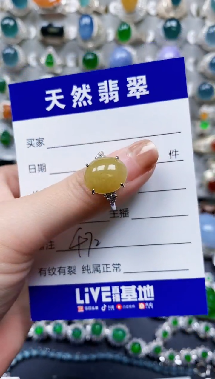 【闪购商品】翡翠戒指银S925镶嵌0472