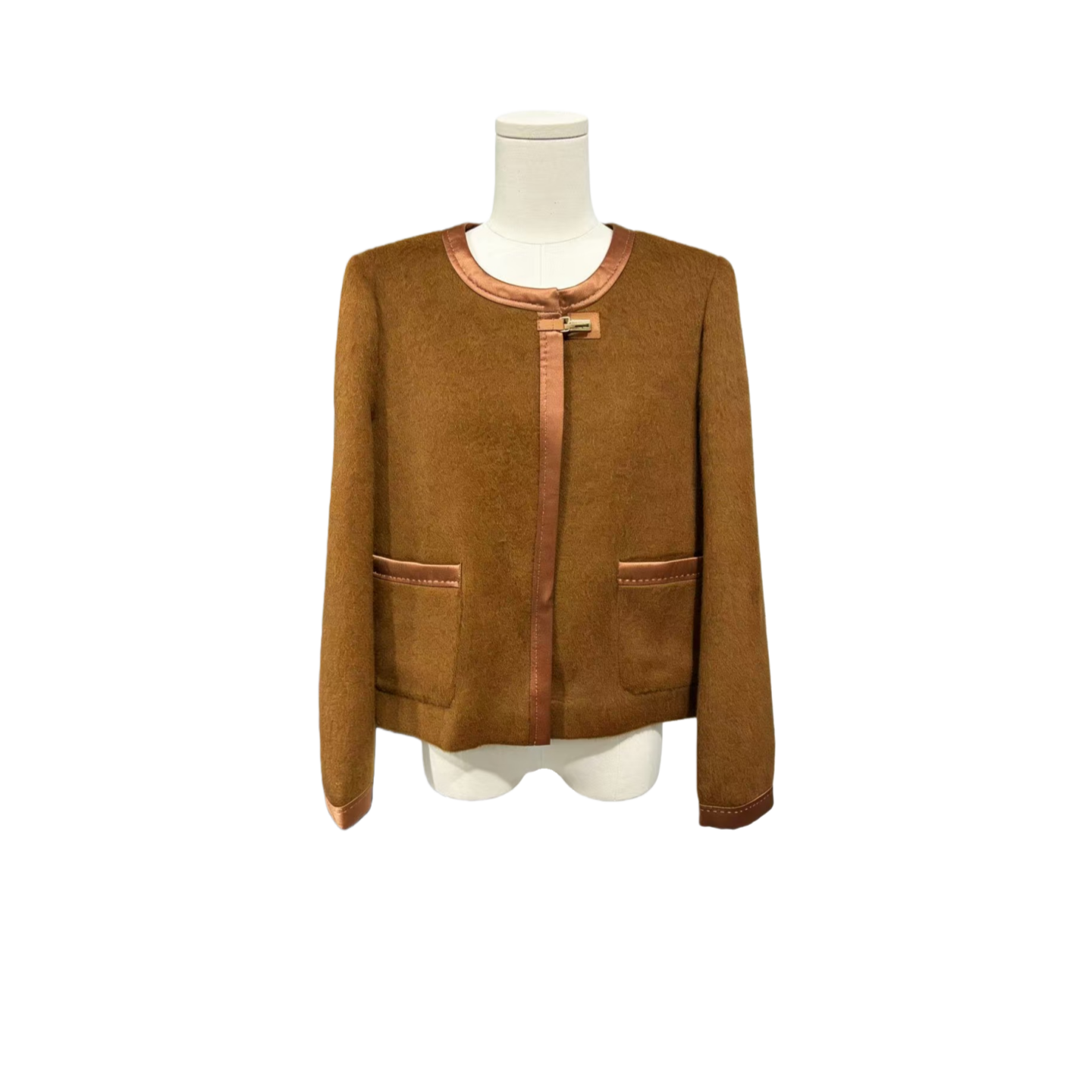 OSY 0121新款气质优雅撞色短款小香风外套