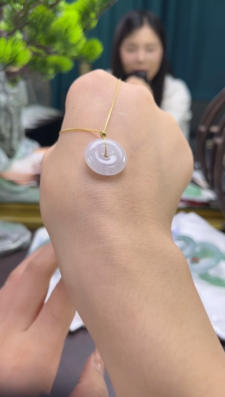 吊坠(赠链)未镶嵌翡翠平安扣