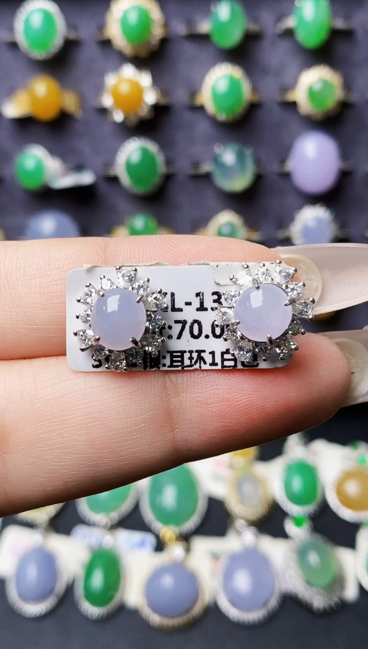 银S925镶嵌戒指翡翠3046