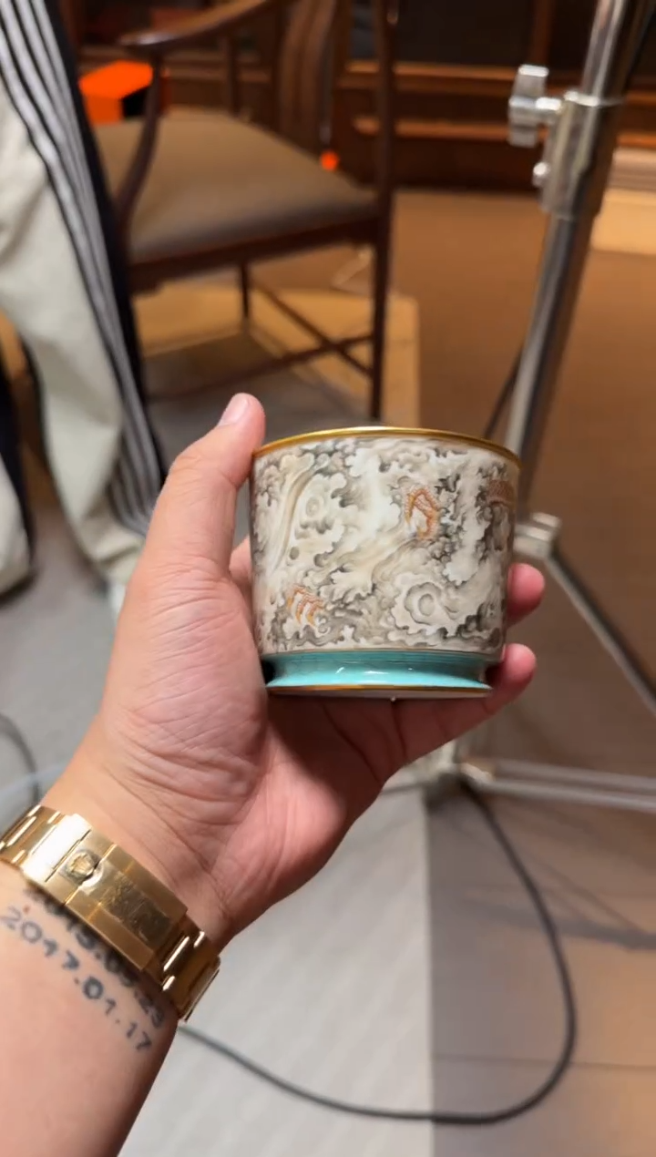 东**叔（预售）艺林堂怀古系列墨彩云龙九现容天杯