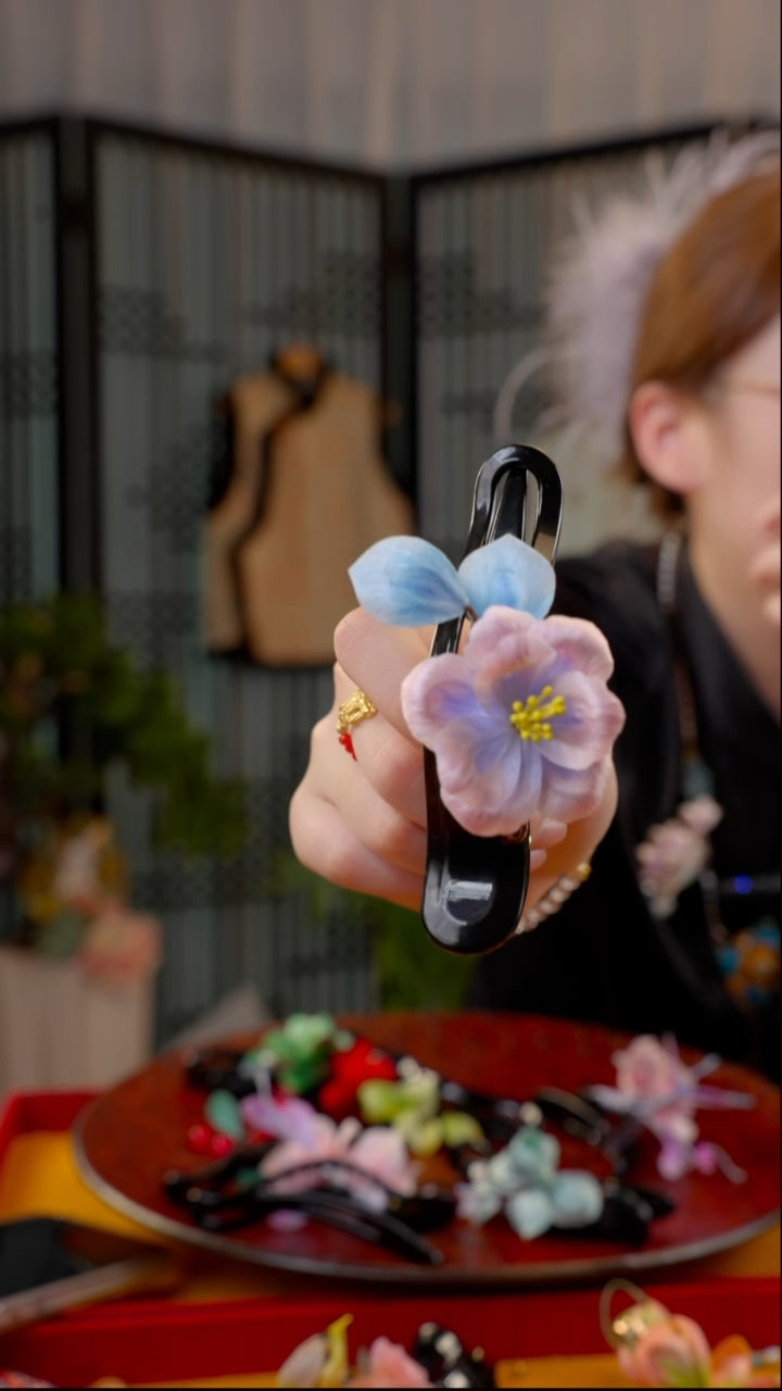 刺绣非遗苏绣绒花