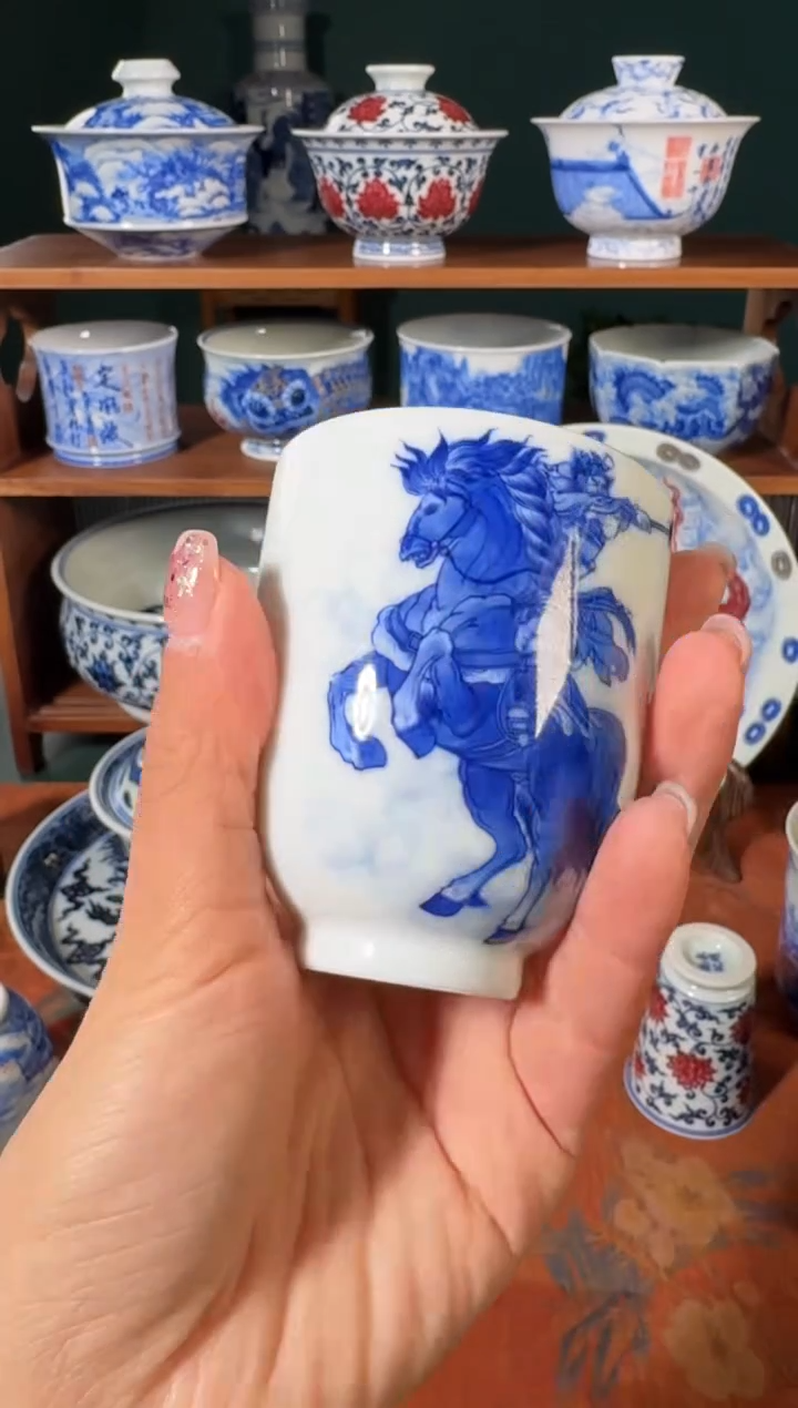 【闪购商品】杯画堂春人物张飞闻香杯