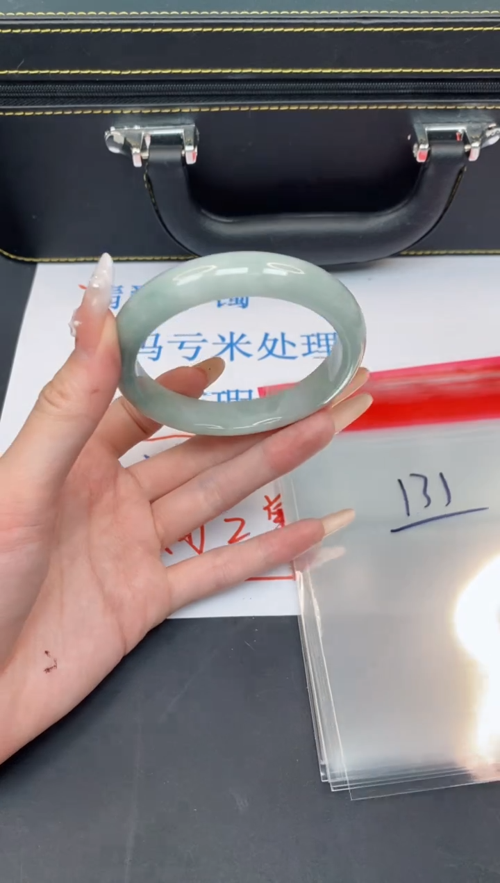未镶嵌手镯翡翠有瑕疵NO退换-131