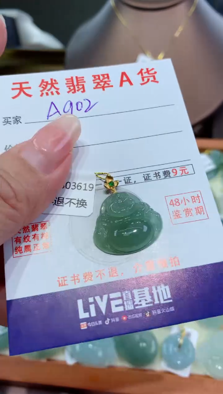 【闪购商品】翡翠颈饰未镶嵌天然翡翠A货挂件