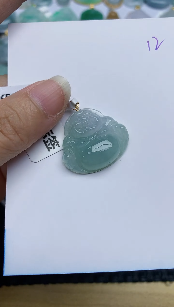 翡翠银S925镶嵌颈饰天然A货翡翠 12