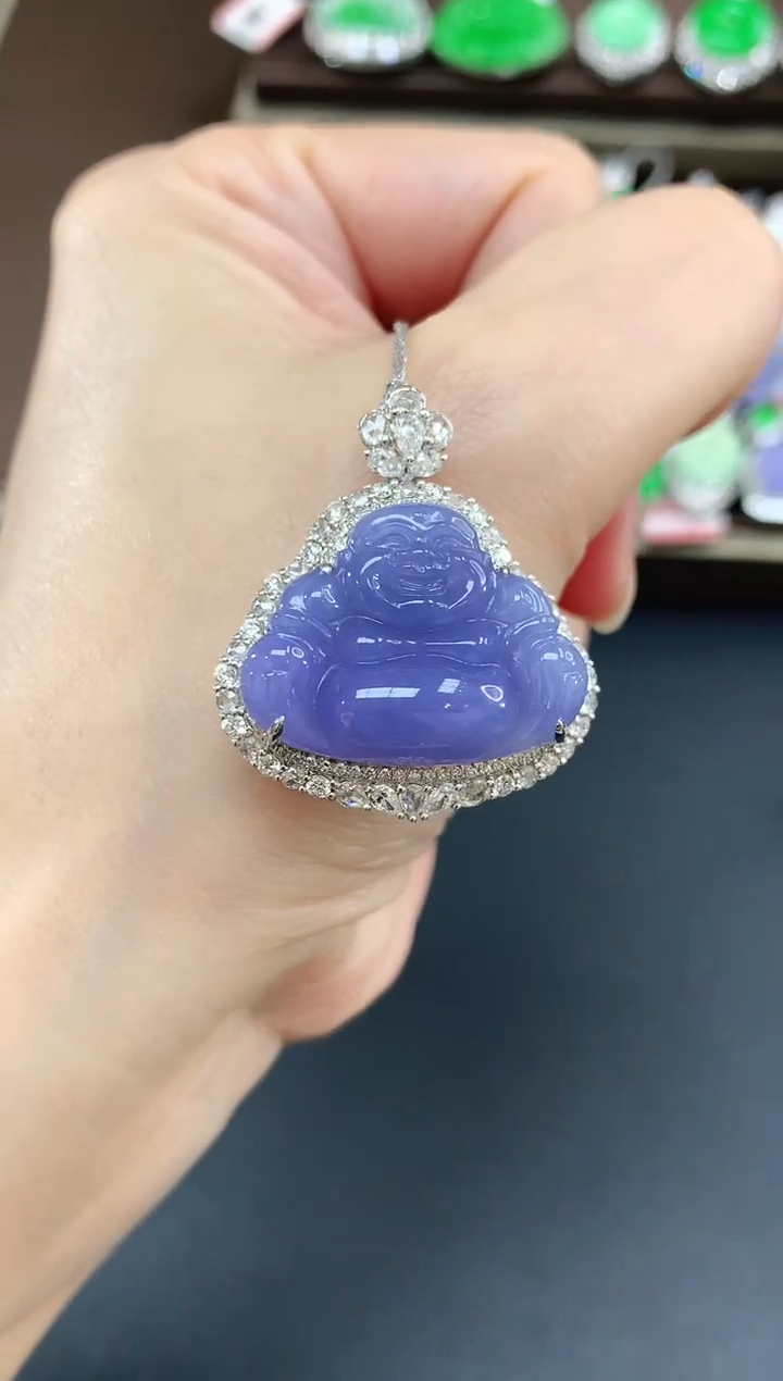 吊坠(不含链)18K金镶嵌翡翠苏**?200|58000