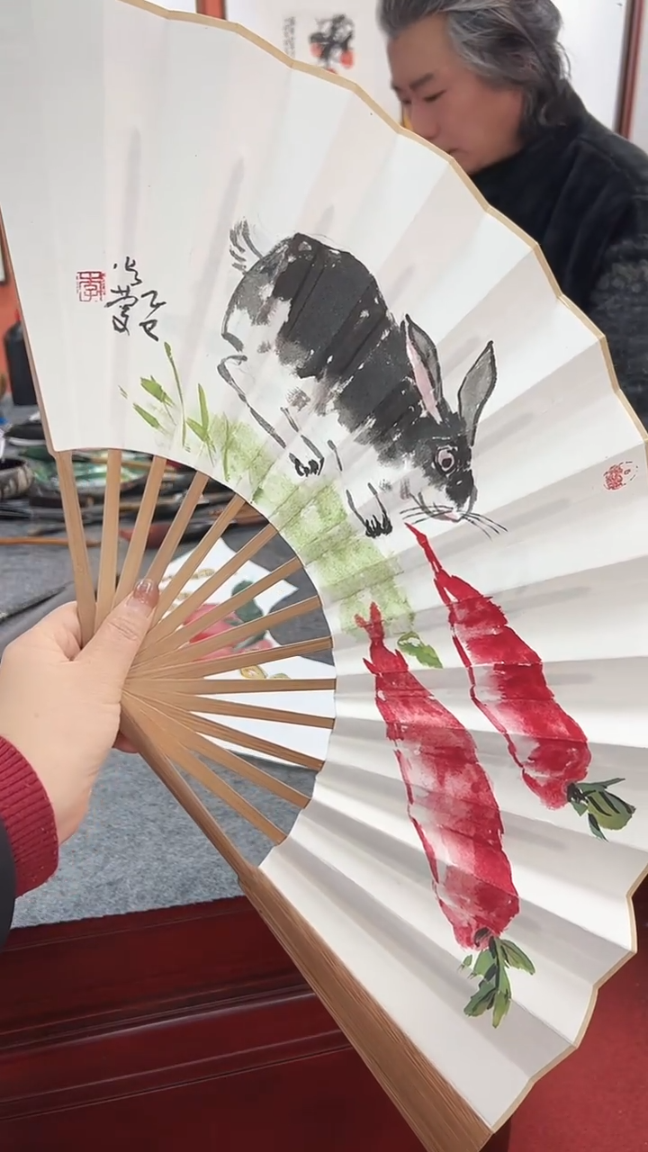 国画李火庆/国画/扇子